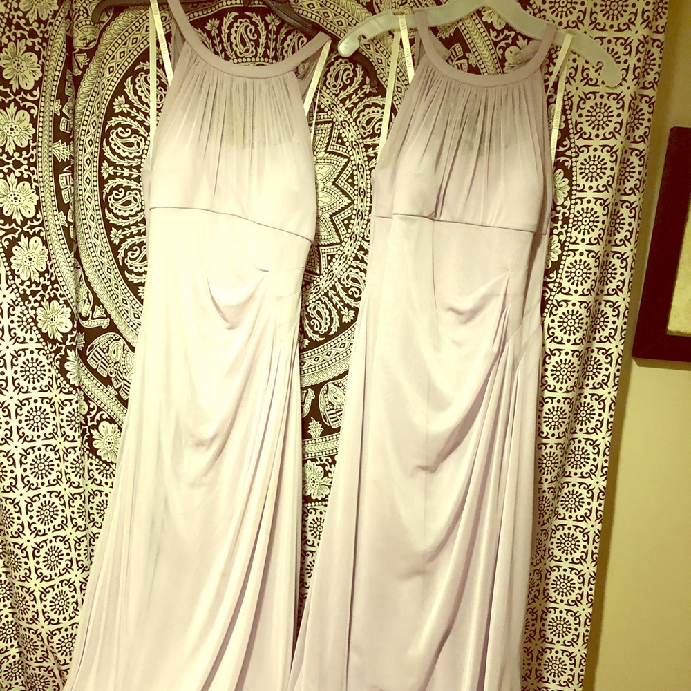 Two David’s bridal bridesmaids dresses lilac